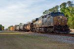 CSX 3142 leads M457 (Waycross to Orlando) south through Folkston 